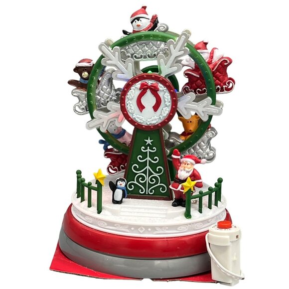 Holiday Time Other - Animated Christmas Village Ferris Wheel Santa Carousel Musical Light Up 7"